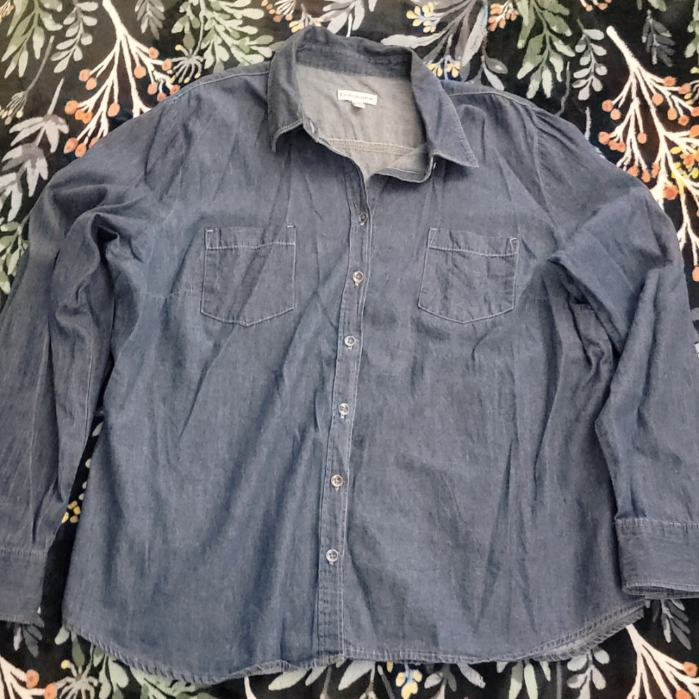 Denim button down shirt